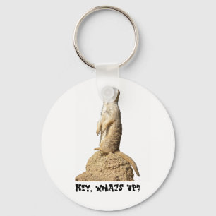 Funny Meerkat står upp Nyckelring