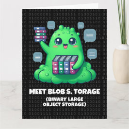 Funny Meet Blob S. Torage Binary Background Kort