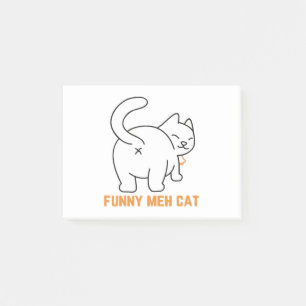 Funny Meh Cat Post-it Block