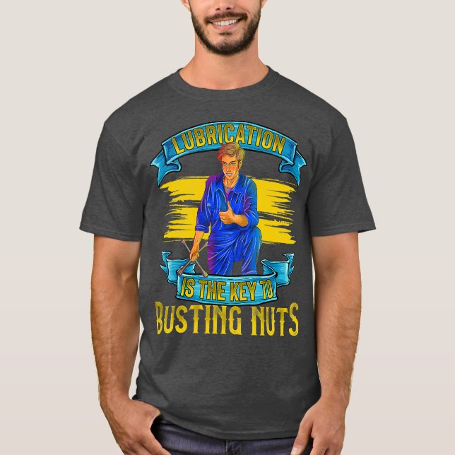 Funny mekanisk reparationstekniker för automatisk  t shirt (Framsida)