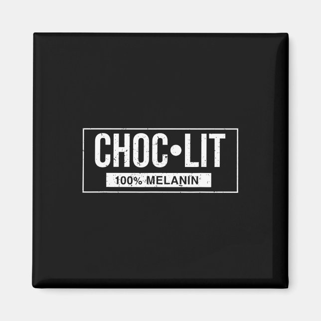 Funny Melanin Chocolate Black History Junetelfte C Magnet (Framsidan)