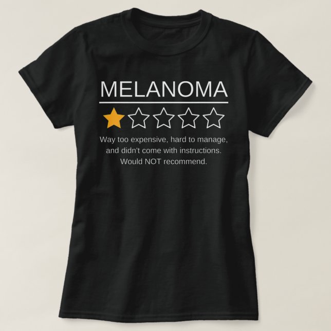 Funny Melanoma Awareness One Star Rating Cancer Su T Shirt (Design framsida)