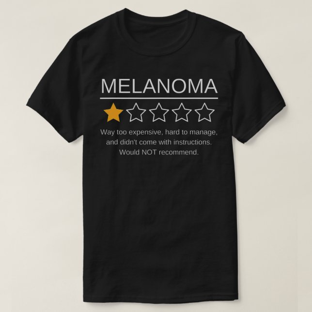 Funny Melanoma Awareness One Star Rating Cancer Su T Shirt (Design framsida)