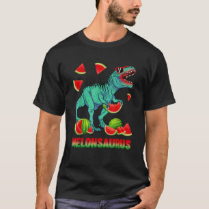 Funny Melonsaurus Watermelon Dinosaur T Rex Summer Shirt