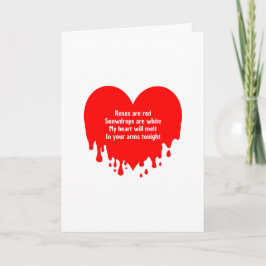 Funny Melt Heart Anpassningsbar Message, Valentine Kort