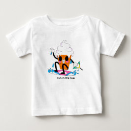 Funny Melting Ice Cream Surfing – Cute Summer Cart T Shirt