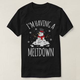 Funny Melting Snowman Christmas Humor Design T Shirt