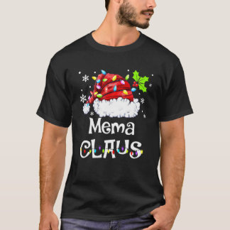 Funny Mema Claus jul Pajamas Santa T Shirt