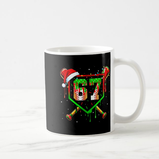 Funny Meme 67 Christmas Baseball Ice Cream Men Boy Kaffemugg (Höger)
