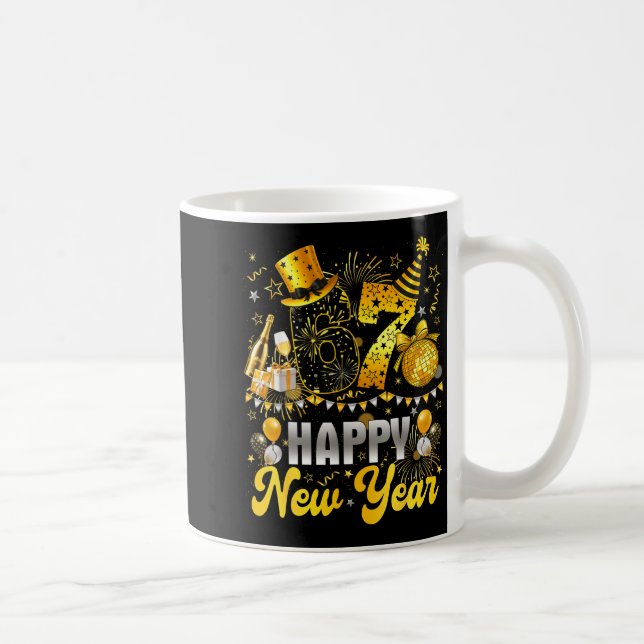 Funny Meme 67 Happy New Year 2026 Six Seven Family Kaffemugg (Höger)