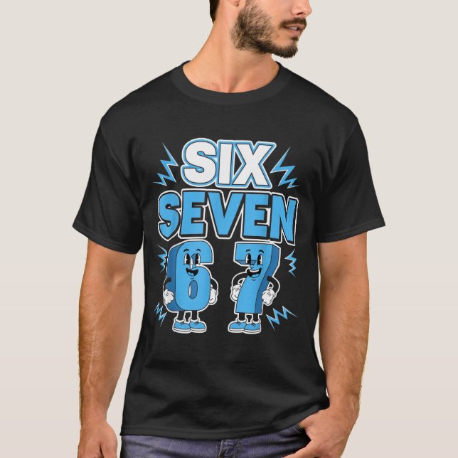 Funny Meme 67 Six Seven 6 7 Italian Brainrot Boys  T Shirt (Framsida)