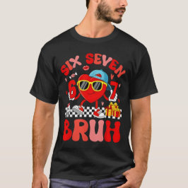 Funny Meme 67 Six Seven Bruh Valentine Heart Toddl T Shirt