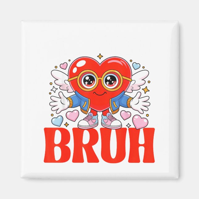 Funny Meme 67 Six Seven Bruh Valentine Heart Women Magnet (Framsidan)