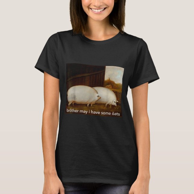 Funny Meme Brother May I Have Some Oats Tee  (Framsida)