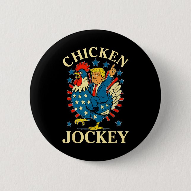 Funny Meme Chicken Jockey Knapp (Framsida)
