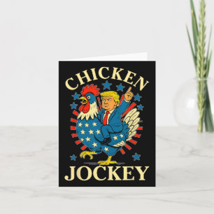Funny Meme Chicken Jockey Kort