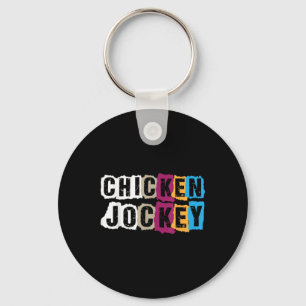 Funny Meme Chicken Jockey T-shirt.png Nyckelring