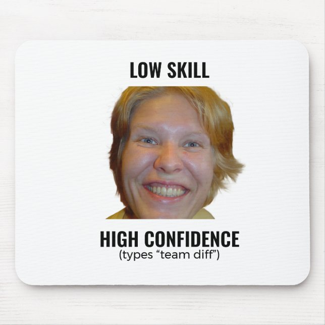 Funny Meme Gamer Mousepad High Confidence Musmatta (Framsidan)
