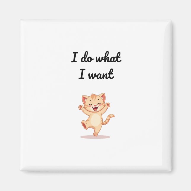 Funny Meme Illustration Magnet (Framsidan)