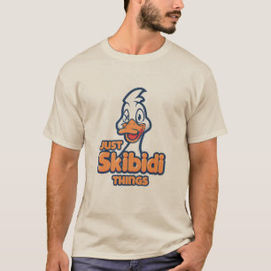 Funny Meme "Just Skibidi Sak" Retro T-Shirt