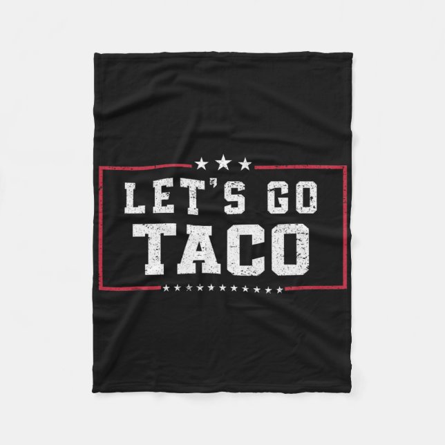 Funny Meme Låt oss Go Taco Fleecefilt (Framsidan)