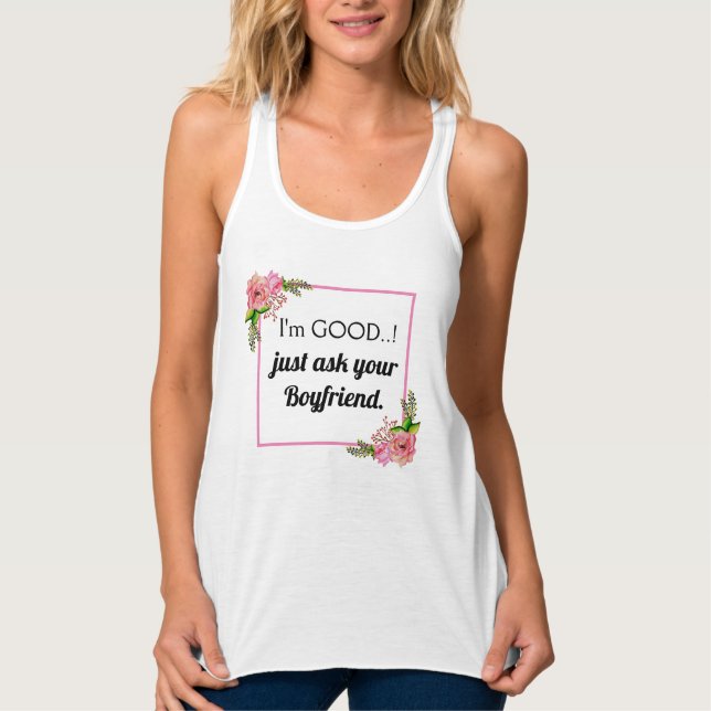 Funny Meme Naughty Girl Bad Humor Novelty Linne Med Racerback (Framsida)