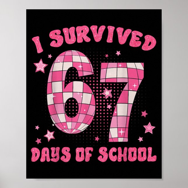 Funny Meme Six Seven Teacher I Survived 67 Days Of Poster (Framsidan)