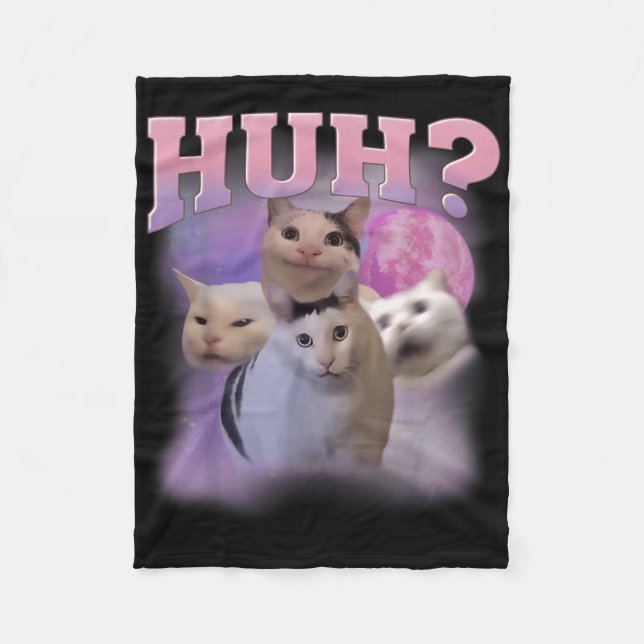 Funny MemeCat Shirt Cat Lovers Humor Fleecefilt (Framsidan)