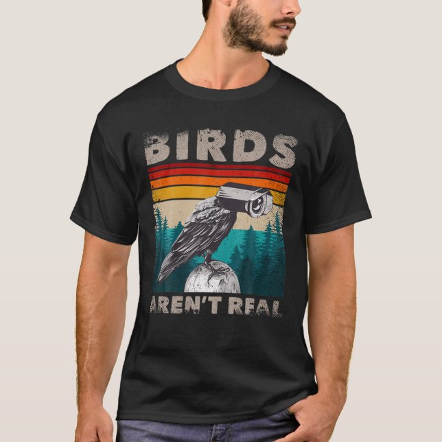 Funny Memes Birds Surveillances Truthers CCTVS Bir T Shirt (Framsida)