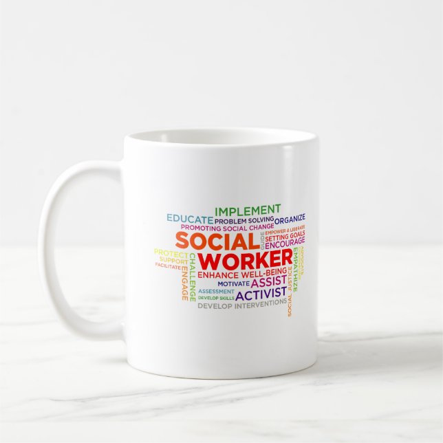 Funny meningsfull Social Worker Definition Mugg (Vänster)