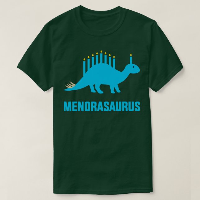 Funny menorasaurus dinosaur med menorah jewant ha t shirt (Design framsida)