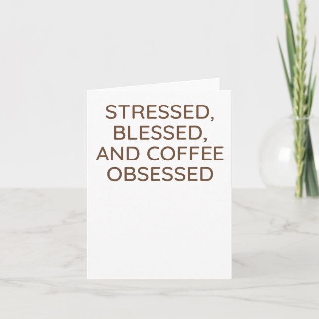 Funny mentalhälsocitat om kaffeobession S Kort (Framsida)