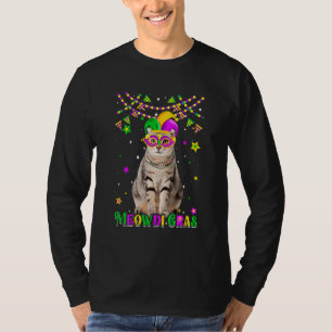 Funny Meowdi Gras American Shorthair Cat Mardi Gra T Shirt