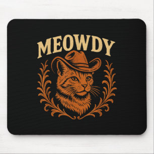 Funny Meowdy Cat Cowboy Hat Land Music Western Musmatta