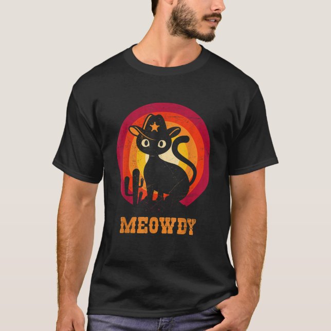 Funny Meowdy Texas Skogsvaktare Cat Meme T Shirt (Framsida)