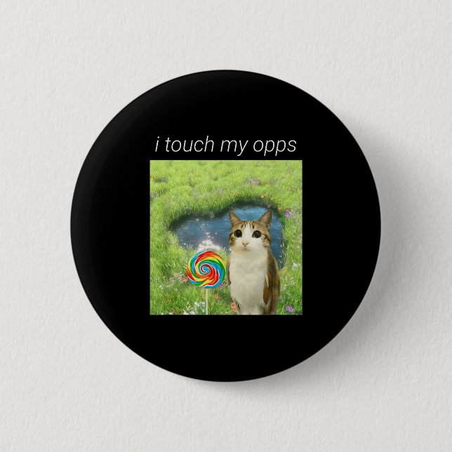 Funny Meowl Meme, Cat Owl Meme Brainrot Gen Alpha  Knapp (Framsida)
