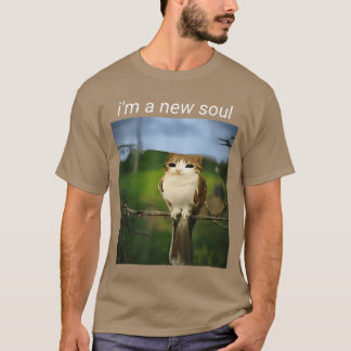 Funny meowl Meme cat owl Meme brainrot gen Alpha M T Shirt