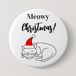 Funny Meowy jul-Helgdag-knapp Knapp