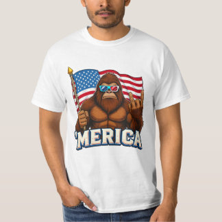 Funny Merica Bigfoot Tee, Patriotic Sasquatch Shir T Shirt