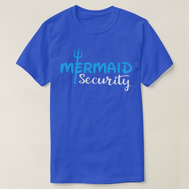 Funny Mermaid Security T Shirt (Design framsida)