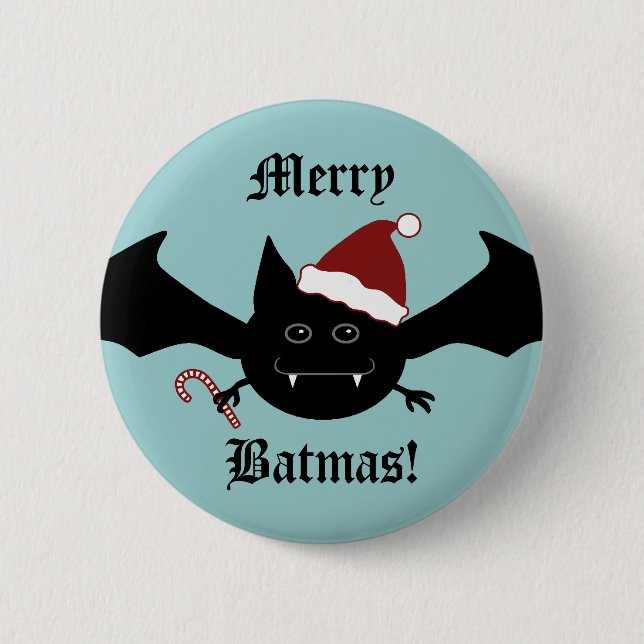 Funny Merry Batmas Knapp (Framsida)