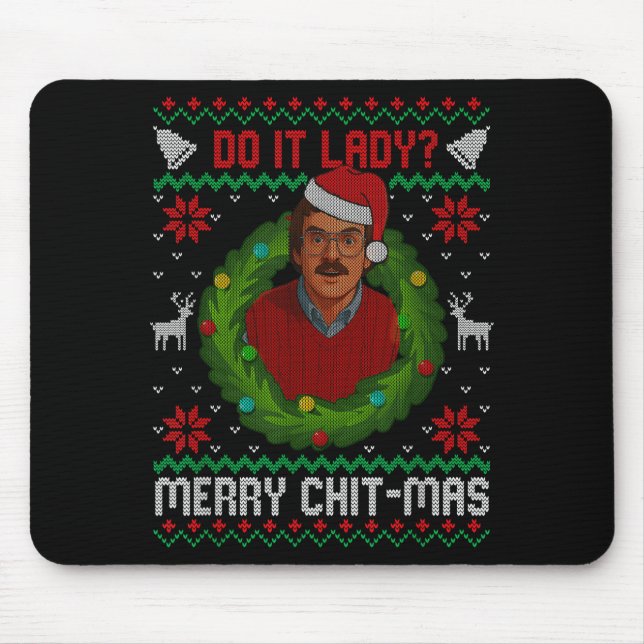 Funny Merry Chit-mas Ugly Christmas Sweater  Musmatta (Framsidan)