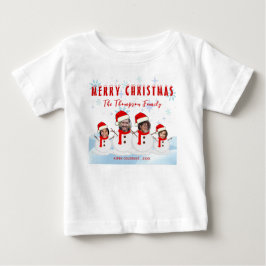Funny Merry Christmas Snowman Family Photo T Shirt