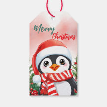 Funny Merry Christmas Wreath Cute Penguin Santa