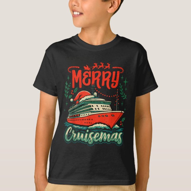 Funny Merry Cruisemas Holiday Cruise Vacation  T Shirt (Framsida)