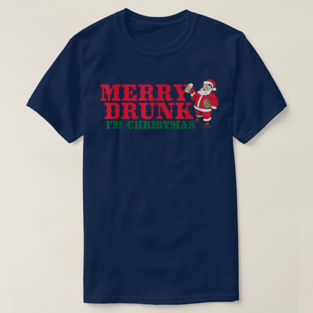 Funny Merry Dunk Im jul Apparel Beer Älskare T Shirt (Design framsida)