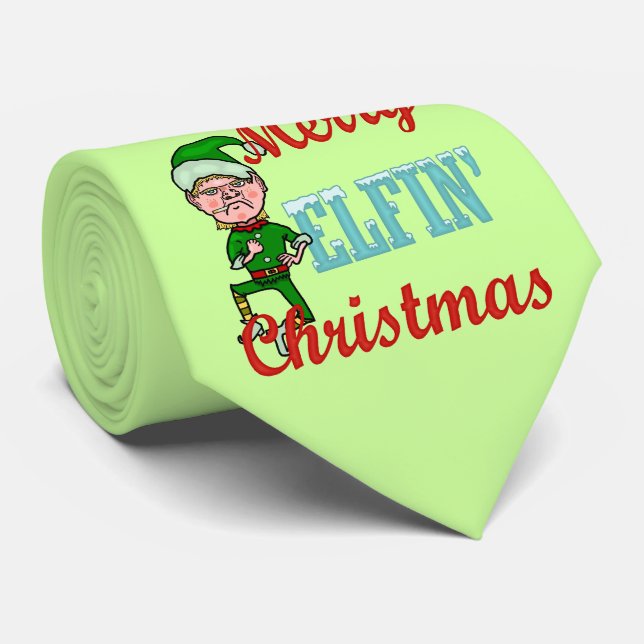 Funny Merry Elfin jul Bah Humbug Slips (Rullad)
