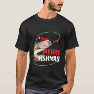 Funny Merry Fishmas Trout Fishermen T Shirt