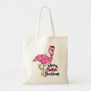 Funny Merry Flockin jul Flamingo Tygkasse