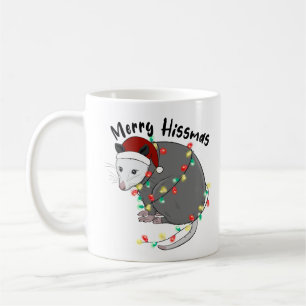 Funny Merry Hissmas Opossum Kaffemugg